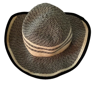 MAGID. Женская широкополая шляпа черный/коричневый 100% бумаги - Изображение 1 из 4