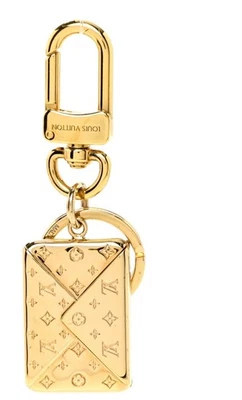 Louis Vuitton Monograma LV Llavero Bolso Dije Oro Sobre Love Note con Caja Foto 1 de 3