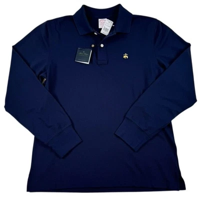 Polo Brooks Brothers Manga Larga Calce Original Azul Marino Algodón Supima Para Hombres S Nuevo con Etiquetas Foto 1 de 4