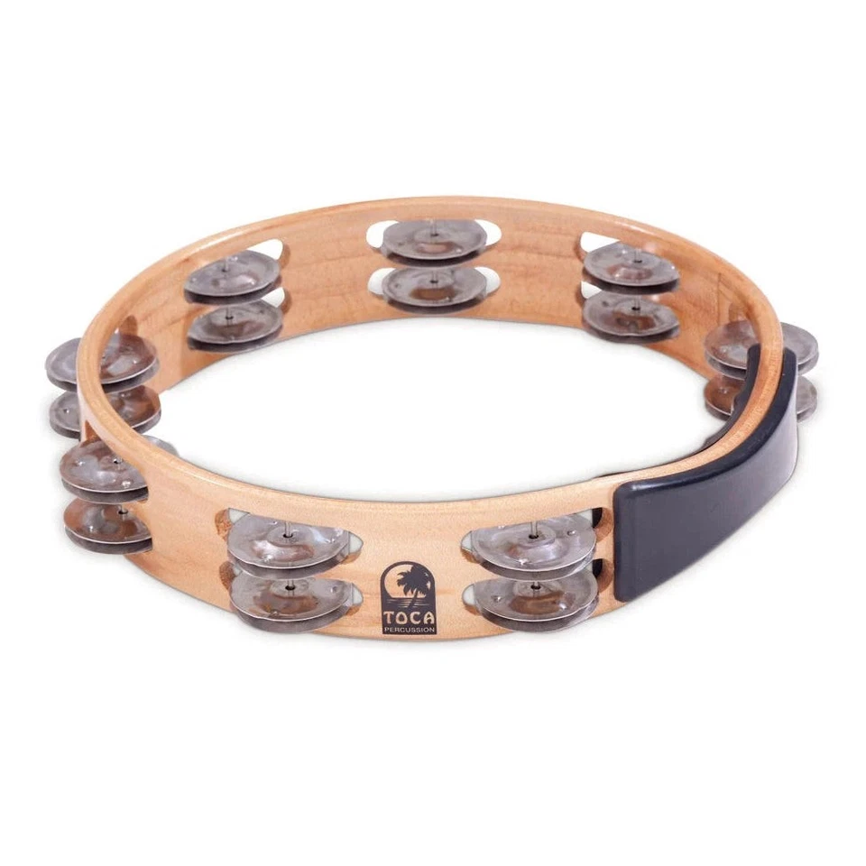 Pandereta de madera de acacia Toca 10" doble fila Foto 1 de 1