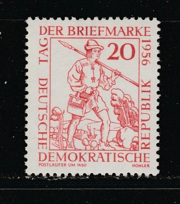 1956 East Germany (DDR) 20 Pfg Postal service MH - Image 1 of 2