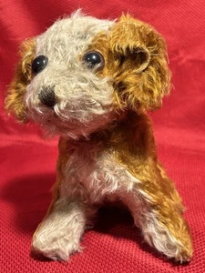 Vintage MCM Dog Puppy Plush Stuffed Animal Swivel Head Turns and Moves Terrier - Picture 1 of 12
