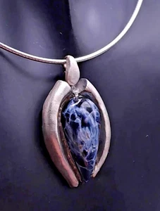 Colgante de plata hecho a mano "Piettersite Flower" modelo 36, 42x26cm - Imagen 1 de 6