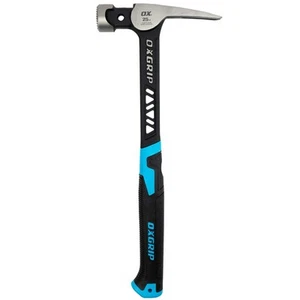 Ox Tools 25 Oz Steel Head Framing Hammer With Ergonomic Non-Slip Grip Handle - Picture 1 of 5
