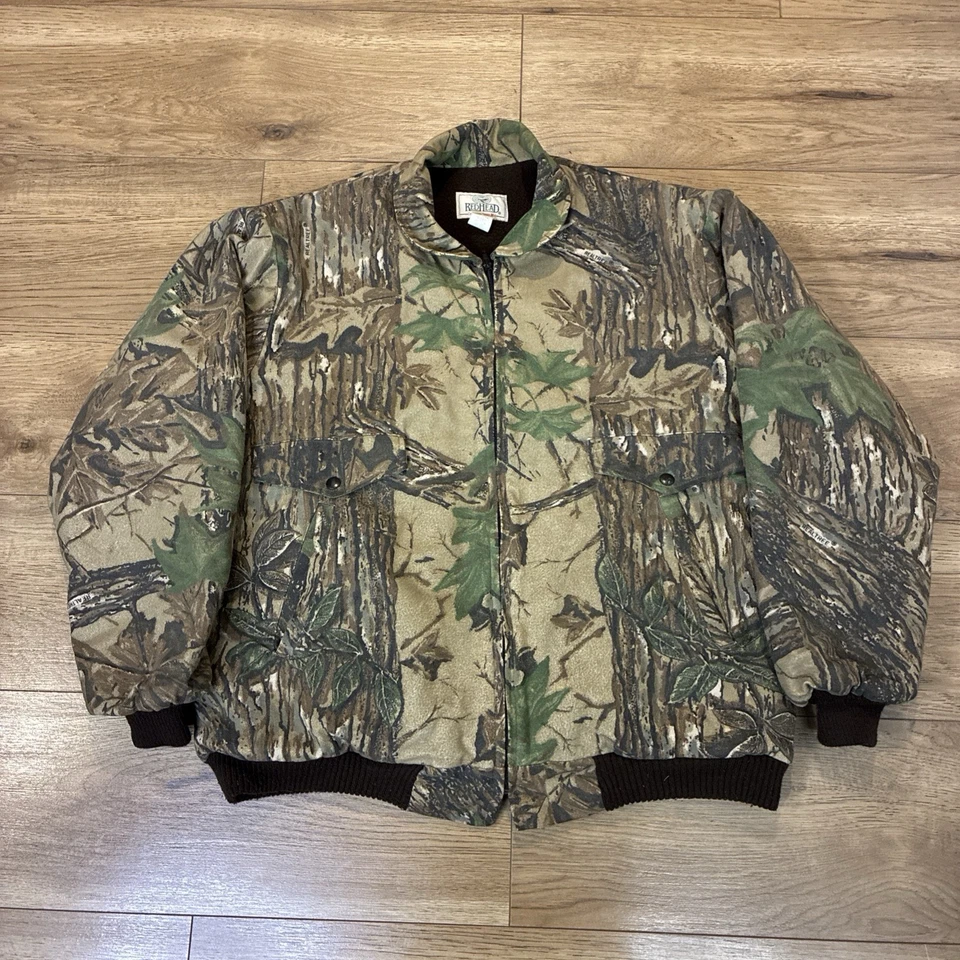 Chaqueta Bomber RedHead Realtree Cremallera Completa Forrada de Vellón Camuflada EE. UU. Para Hombre L De Colección Foto 1 de 4