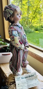 Der Puppenmacher von Linda Rick "Charlie" handgefertigtes Porzellan Ganzkörper 24 Zoll USA - Bild 1 von 12