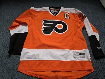 Reebok Philadelphia Flyers NHL Claude Giroux 28 Captain Size Mens Large - Image 1 of 4