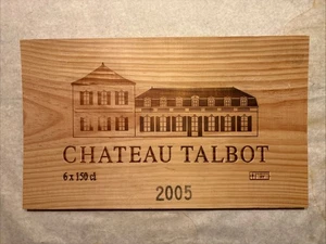 1 Rare Wine Wood Panel Chateau Talbot France Vintage CRATE BOX SIDE 9/25 283 - Picture 1 of 2