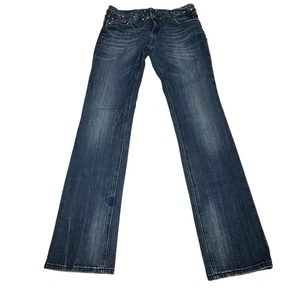 ReRock For Express dunkle Waschung verziert Stretch gerades Bein Jeans Damengröße 8 - Bild 1 von 15