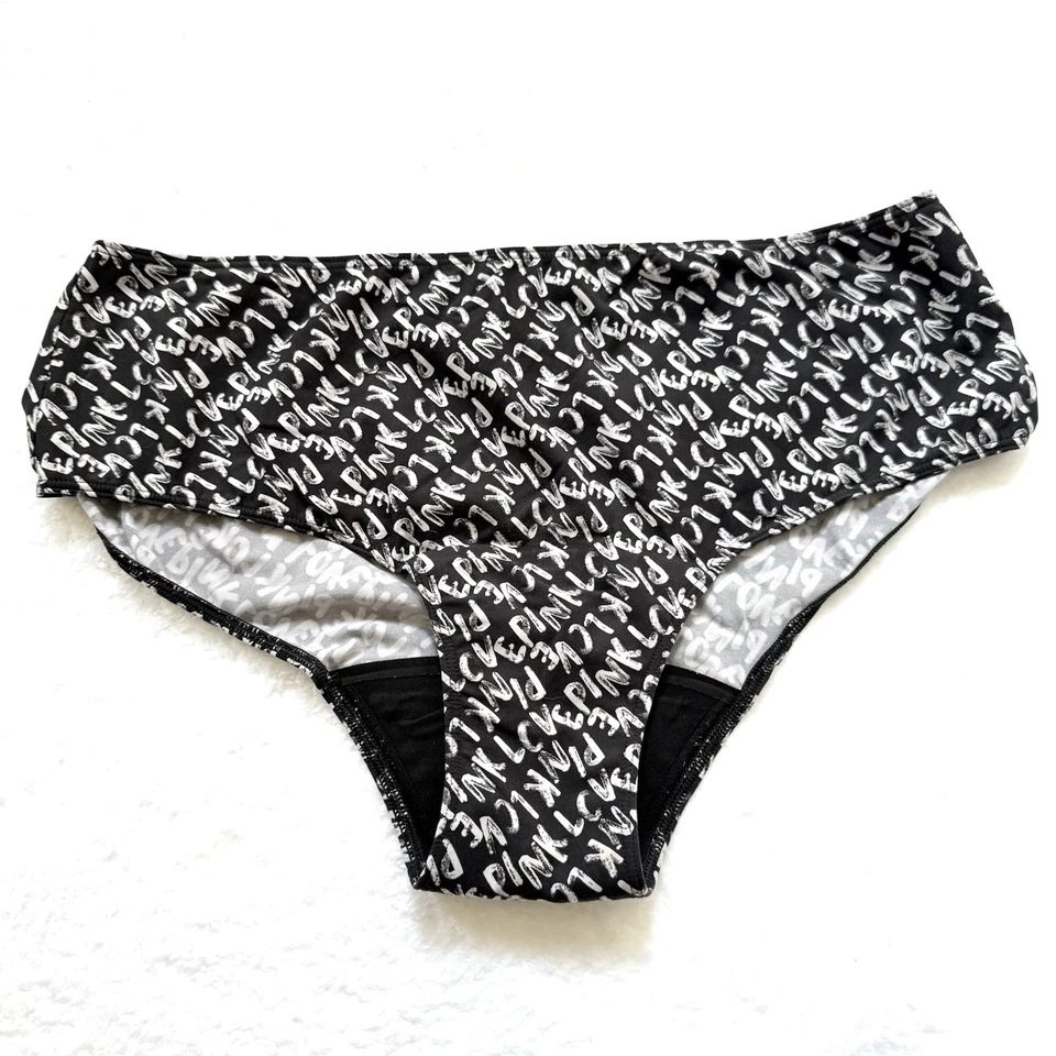 Victoria's Secret Pink PERIOD PANTY Hipster XXL black logo - Image 1 of 4