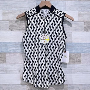 Tenis de golf Tail White Label Darly Top magnético geo negro blanco UPF 50 para mujer XS - Imagen 1 de 7