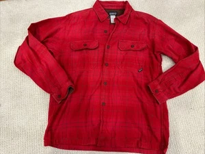 Patagonia Organic Cotton Red Soft Long Sleeve Flannel Shirt Men's Small - Bild 1 von 10