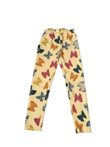 Hanna Andersson Girls Print Leggings Size 8 130cm Butterflies - Picture 1 of 5