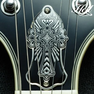 "CROSS" Diecast 2 Hole LP Truss Rod Cover. Fits Gibson Les Paul, SG, many more - Picture 1 of 4