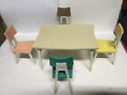 Vintage Deluxe Reading Dream Kitchen Toy Doll Table 4 Chairs Set 1960's Barbie