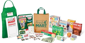 Melissa And Doug Fresh Mart Grocery Store Play Food And Role Play Companion Set - Picture 1 of 12