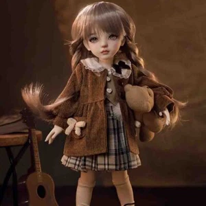 Muñeca BJD de resina 1/6 muñeca rótula SD niña conjunto completo otoño estilo campus hecho a mano - Imagen 1 de 8