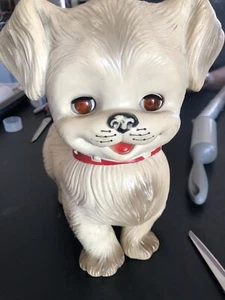Vintage Alan Jay Clarolyte Dog Sleepy Eyes Rubber Toy W/ Squeaker - Picture 1 of 5