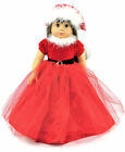 Red Christmas Dress & Hat For 18" American Girl Doll Clothes