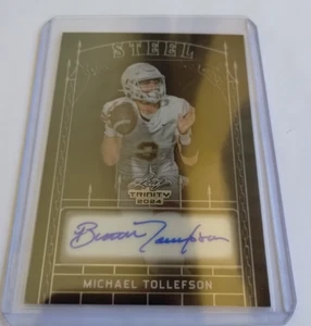 Michael Tollefson 2024 Hoja Trinidad Acero Prismático Negro Novato 2/3 Arizona St - Imagen 1 de 3