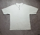 Tommy Bahama Polo Shirt Mens Large Biege Short Sleeve