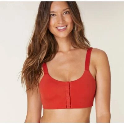 Andie The Snap Scoop Top Size XL Color Chili Pepper Rust Orange Snap Front NWT - Image 1 of 4