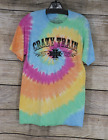 Crazy Train Womens Graphic Tie Dye Crew Neck T Shirt Size Medium Neon