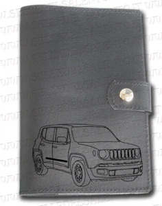Portadocumenti portalibretto pelle auto Libro Leather Jeep Renegade - Foto 1 di 2