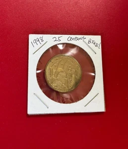 1998 25 CENTAVOS BRAZIL COIN - NICE WORLD COIN !!! - Picture 1 of 2