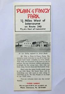 Plain & Fancy Farm Lancaster USA Historical Brochure Rare Vintage (P26) - Picture 1 of 2