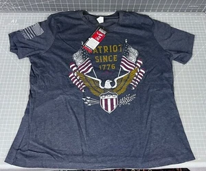 Nine Line Apparel Women's  "Patriot Since 1776" T-Shirt XL Navy Blue - Picture 1 of 7