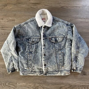 Vintage Levi’s acid wash Jean jacket size large Made In USA - Picture 1 of 6