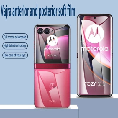 For Motorola Moto RAZR 40 Ultra Soft Matte Hydrogel Screen Protector Film Cover - Image 1 of 4