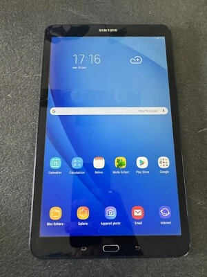 TABLETTE SAMSUNG TAB A 16Go SM-T580 - 10 Pouces - ANDROID 8.1.0 - YOUTUBE.. - Photo 1/2