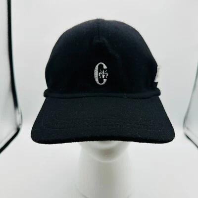 Conte Florence Hat Cap 60 Black Wool Earflap Baseball Italy Sporty Luxury - Image 1 of 4