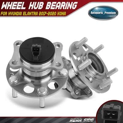 Conjunto de cojinete de cubo de rueda trasero derecho y derecho 2 piezas para Hyundai Elantra 2017-2020 Kona Foto 1 de 4
