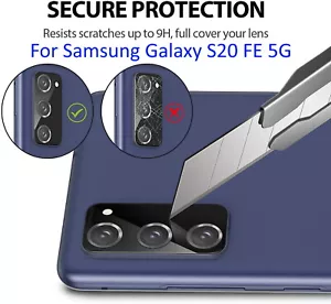For Samsung Galaxy S20 FE 5G 9H 3D Tempered glass camera lens protector (black) - Picture 1 of 6