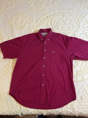 VTG 90s Bugle Boy Classics Short Sleeve Button Down Shirt Mens XL Deep Red - Image 1 of 4