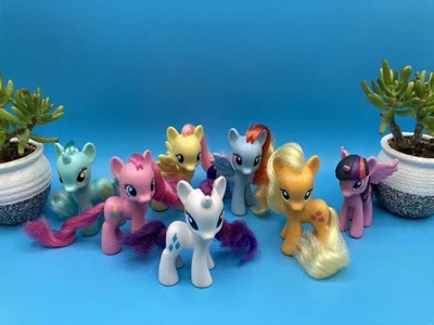 My Little Pony G4 brushable 3" figures original series Mane 6 + Lyra Heartstring - Image 1 of 4