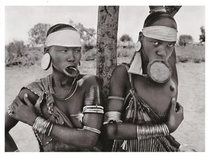 Postcard Sebastiao Salgado Ethiopia Mago Nat'l Park Mursi [Mun] People MINT - Picture 1 of 1