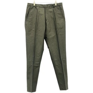 DRIES VAN NOTEN DRIS COTTON SLACK PANTS KHAKI 48 Used MESC-0 - Picture 1 of 5