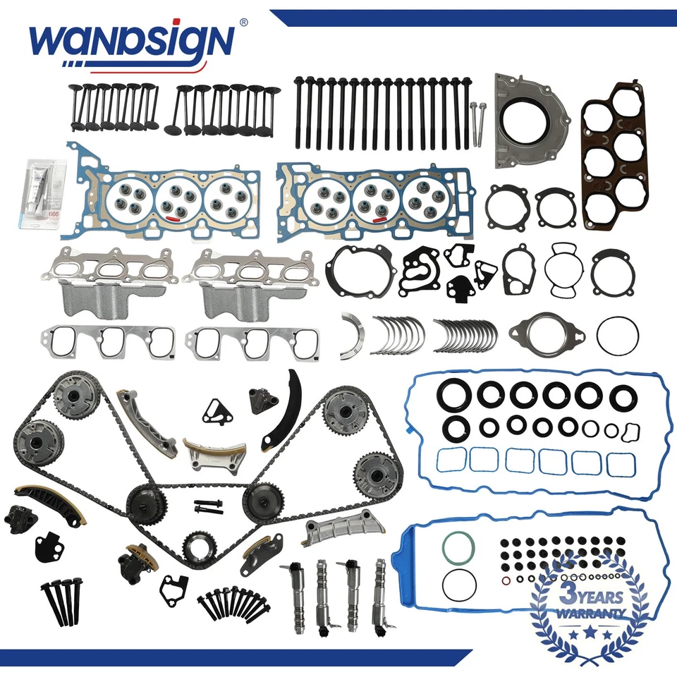 Head Gasket Set Timing Chain Kit For Chevrolet Camaro GMC Cadillac 3.6L  2009-16 - Image 1 of 4