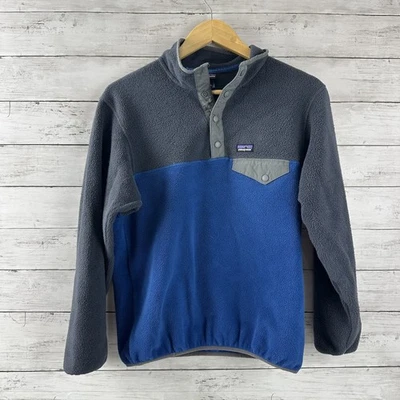 Patagonia Synchilla Kids Boys Snap-T Fleece Outdoor Jacket Blue Gray Sz XL 14 - Image 1 of 4