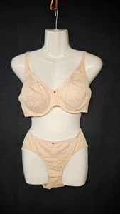 Conjunto de sujetador sin forro Adore Me Winona bronceado crema 38 DDD Hipster 0X #BR-7522 - Imagen 1 de 7