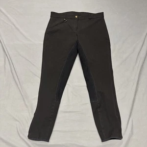 Ovation Horseback Riding Breeches Pants Knee Patch Black  Womens 30 R Equestrian - Picture 1 of 18