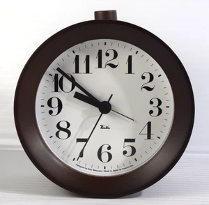 Lemnos WR09-15 BW Reloj Despertador Analógico Marrón con Luz por Riki Watanabe JAPÓN - Imagen 1 de 4