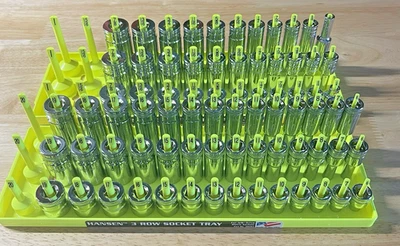 GearWrench 3/8” Metric & SAE Shallow Mid Deep 6 pt Sockets w/ Hansen Trays - Image 1 of 4