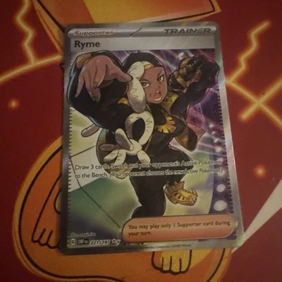 Ryme 221/197 Sv03: Obsidian Flames Holo Card NM/MT Condition - Image 1 of 2