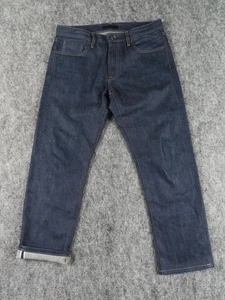 Uniqlo Jeans Mens Fits 32x26 Selvedge Indigo Slim Straight Kaihara Japan Fabric - Picture 1 of 14