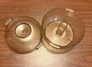 Sunbeam Oskar Food Processor Replacement Parts Amber Bowl & Lid Model 14081 - Picture 1 of 4